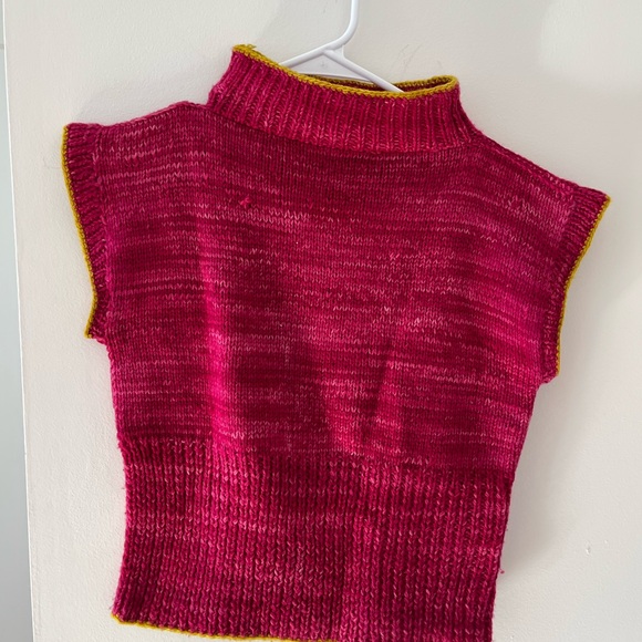 Yellow Ribbed Boxy Tank Top - Picture 2 of 2